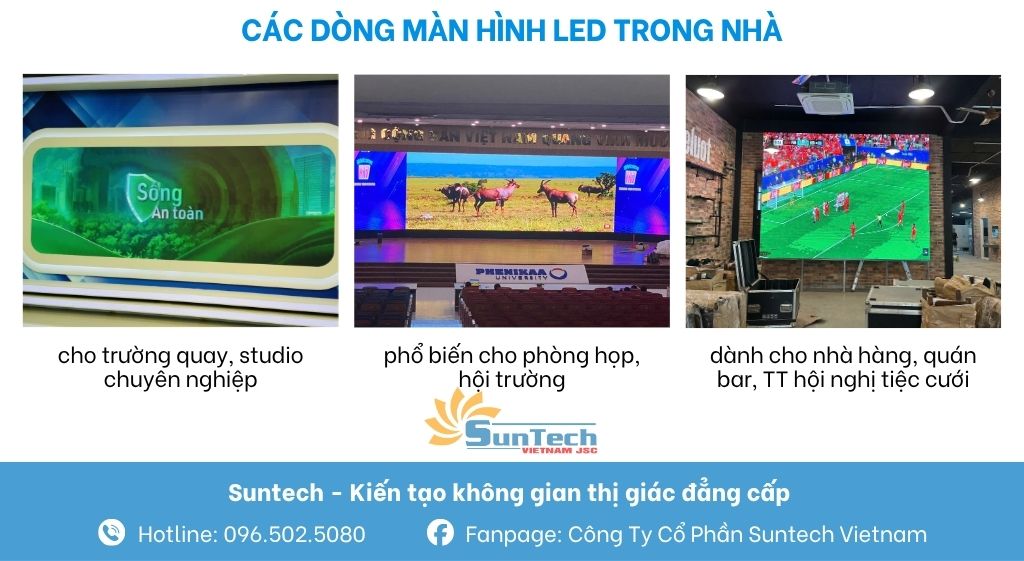 các loại màn hình led trong nhà
