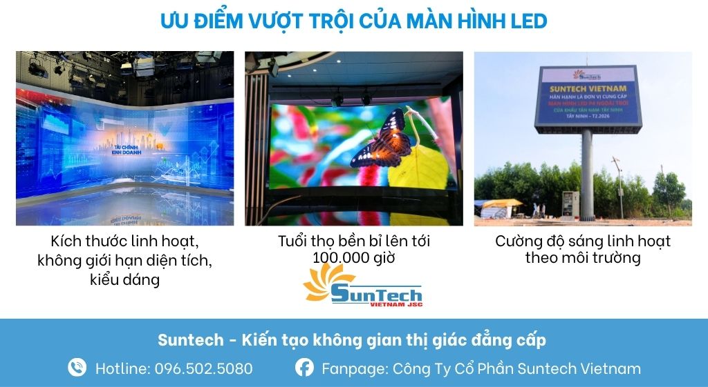 ưu điểm của màn hình LED