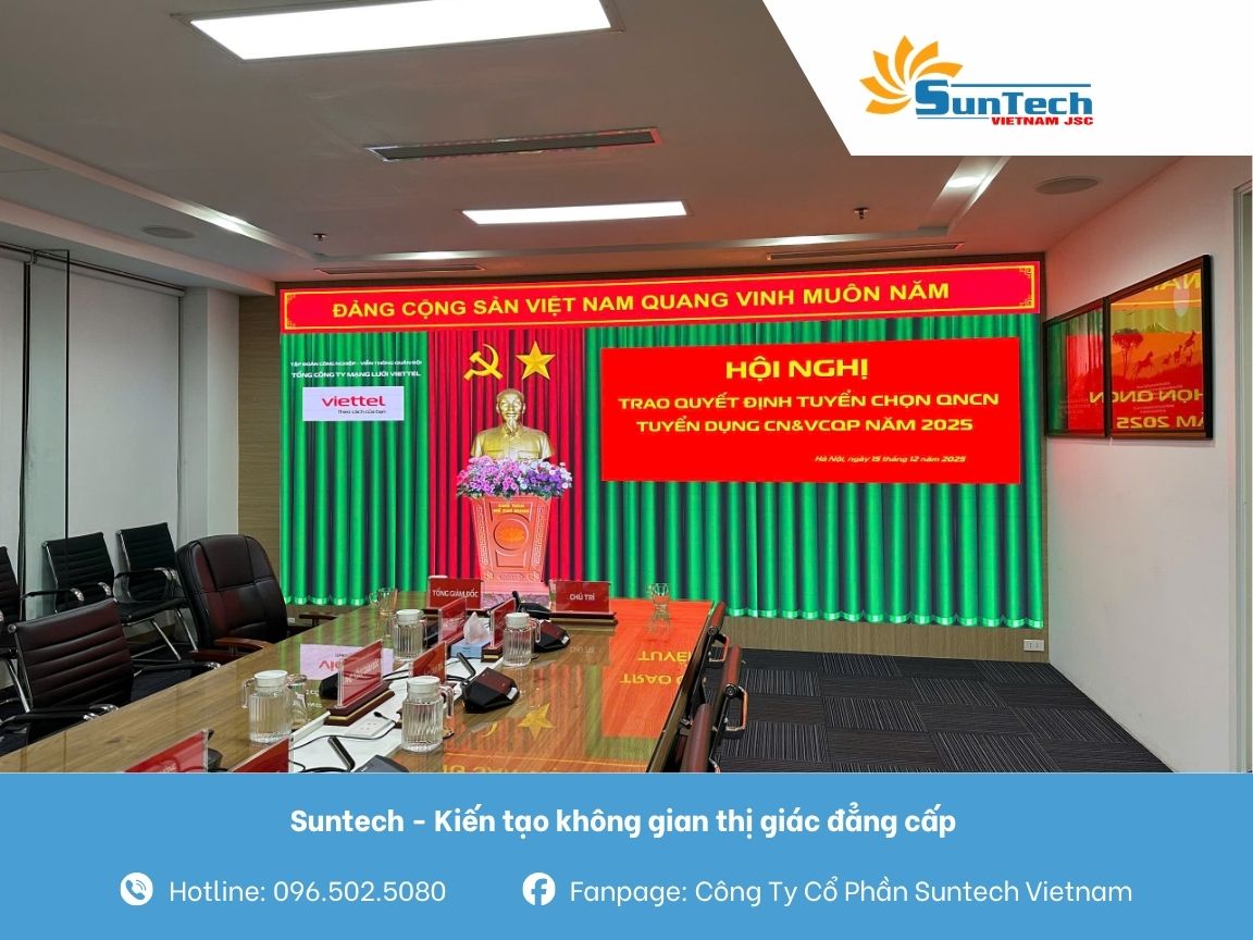 Màn hình LED Phòng họp Viettel Duy Tân