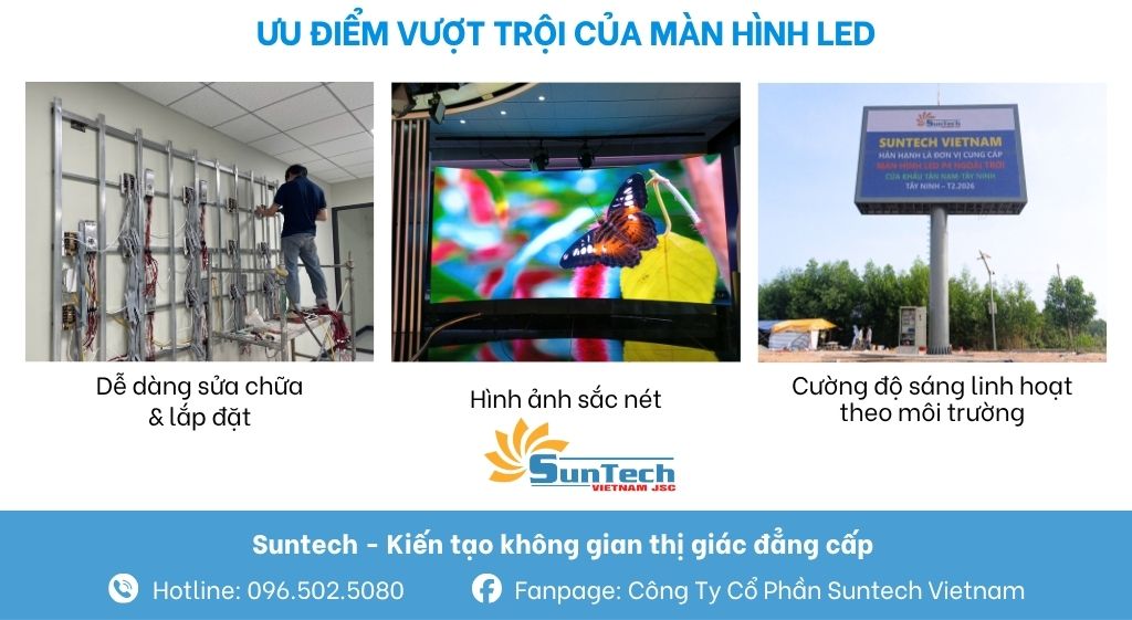 Ưu điểm của màn hình LED