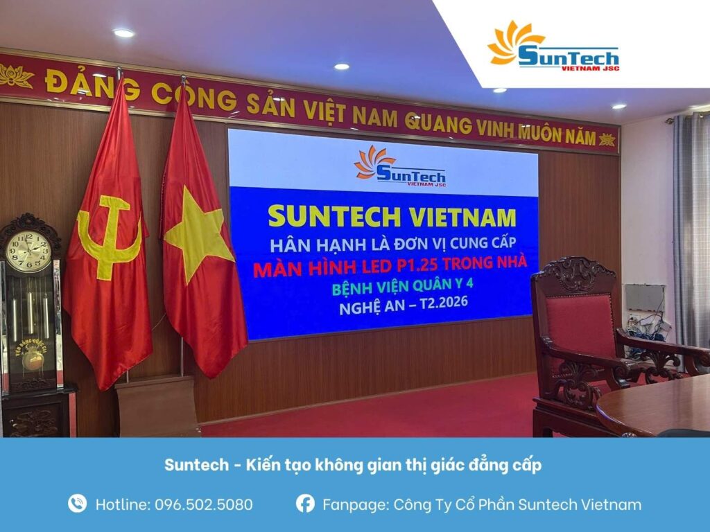 màn hình LED phòng họp bệnh viên quân y nghệ an
