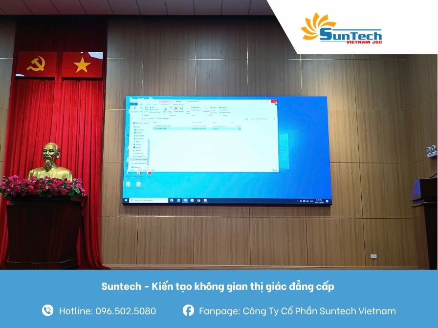 lắp đặt màn hình led công an gia lai