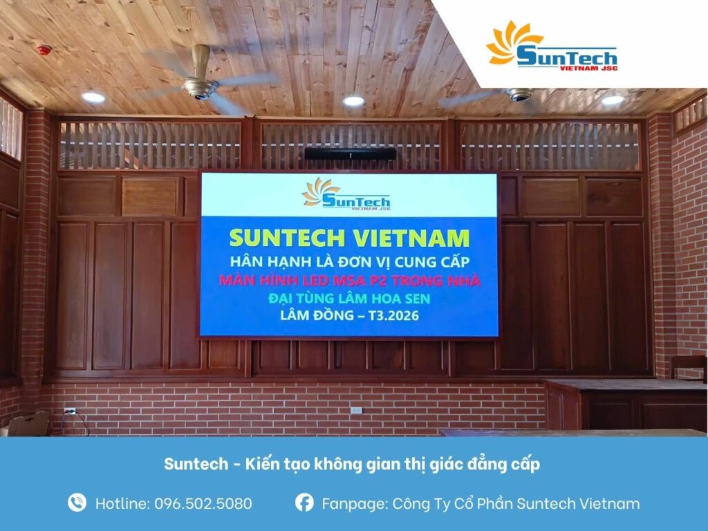 màn hình led hội trường đại tùng lâm hoa sen