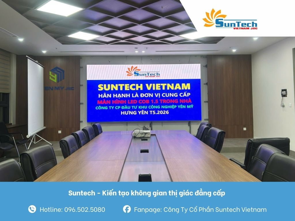 màn hình LED phòng họp kcn yên mỹ