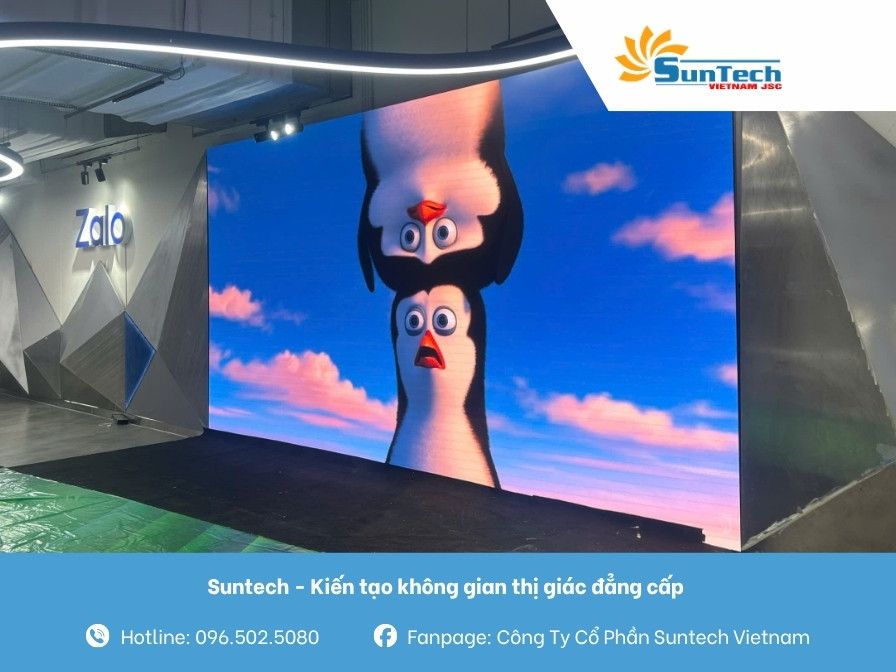 màn hình led trong nhà tập đoàn vng